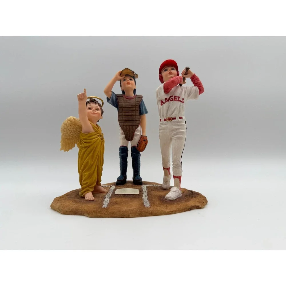 Demdaco Prayers & Promises Think Big Baseball Figurine Bill Stross 2002 Angels